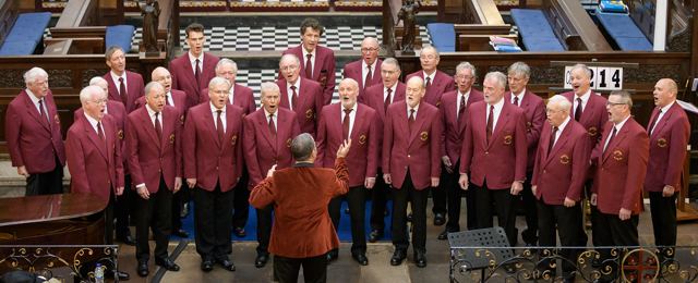 The choir with Michael Deakin